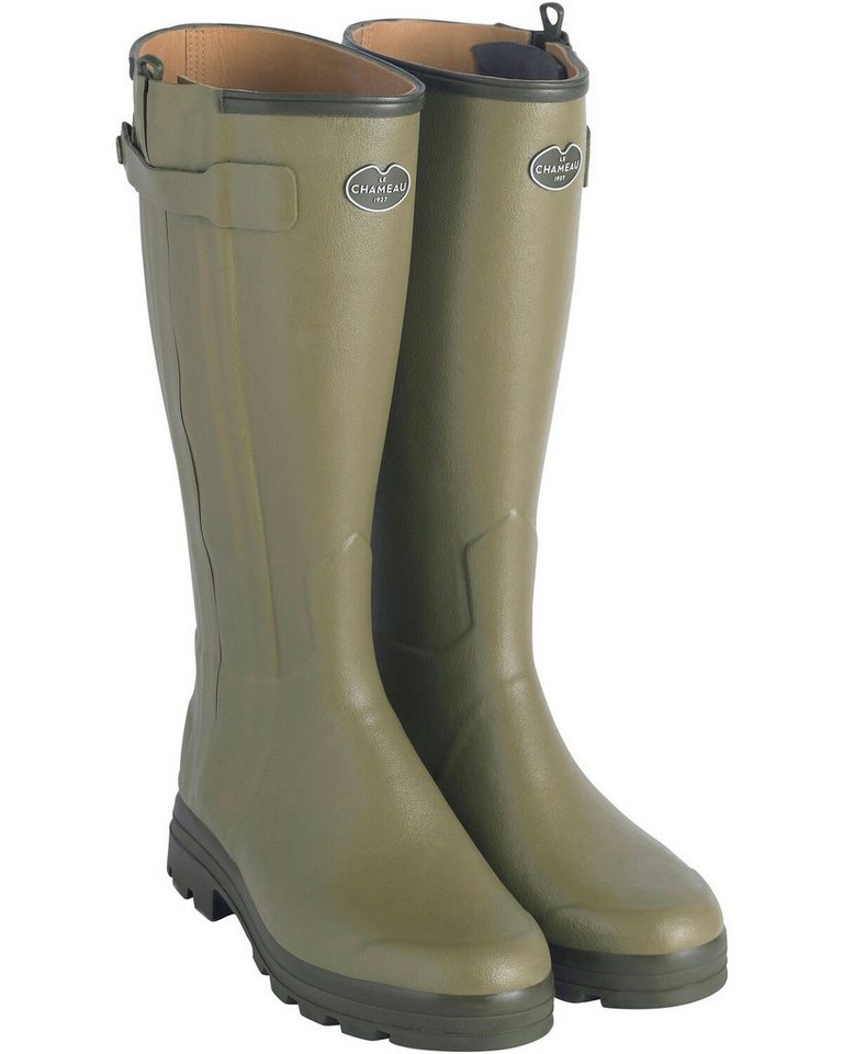 Le Chameau Gummistiefel Chasseur Cuir Gummistiefel Stoßdämpfend