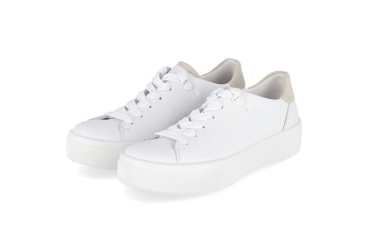 legero 2-000429-1100 Damen Glattleder white Schnürschuh