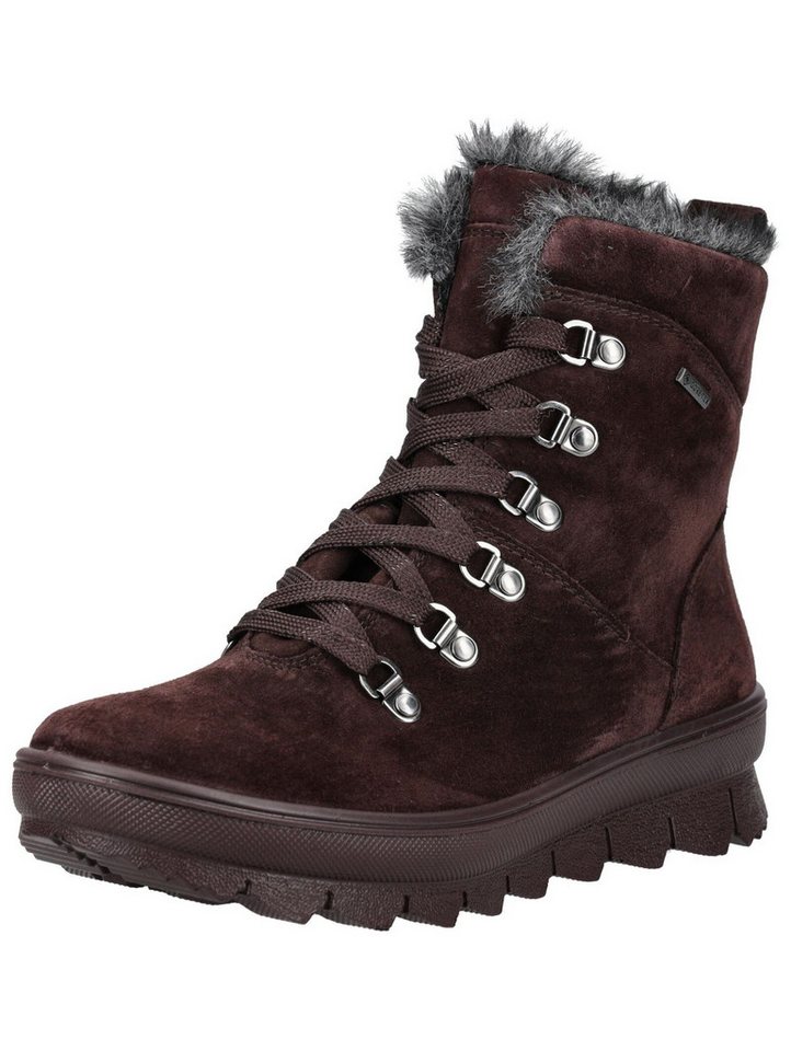 legero Stiefelette Veloursleder Schnürstiefelette (rot)