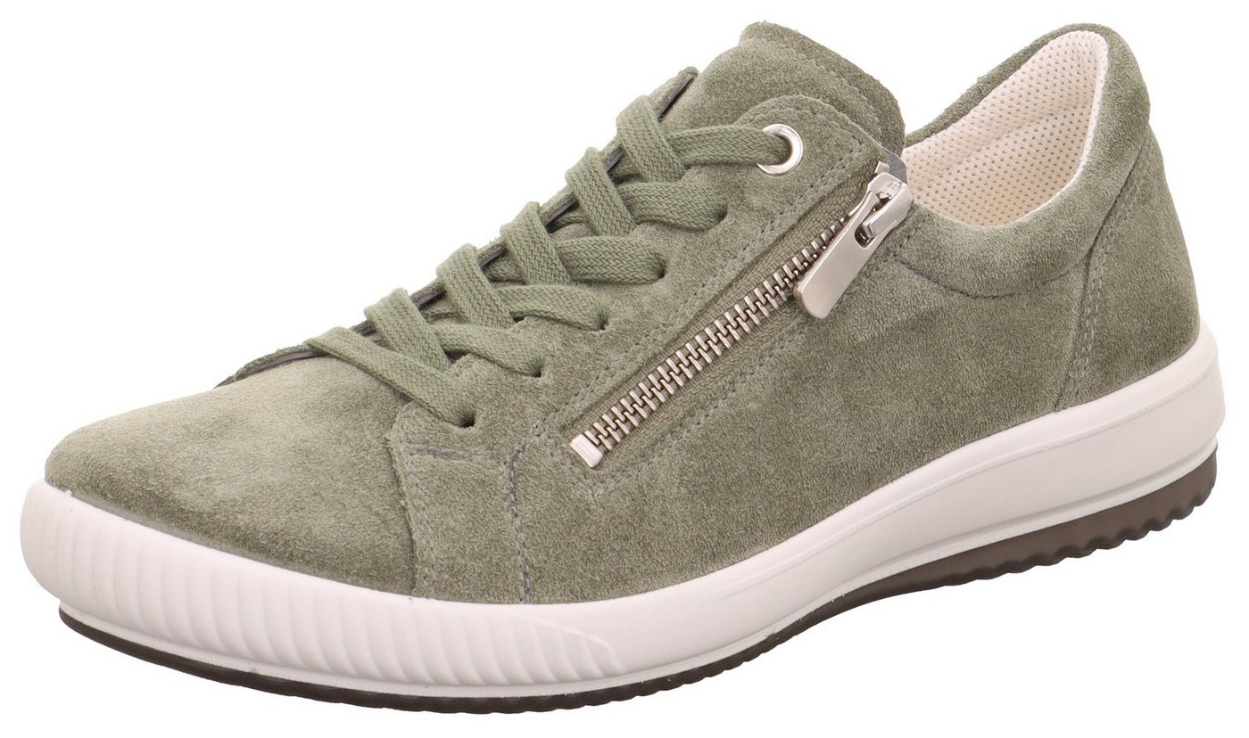 legero Sneaker, Komfortschuh, Freizeitschuh, Schnürschuh mit Reißverschluss (grün)
