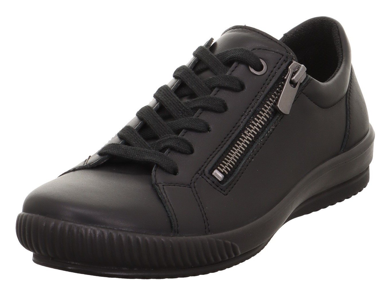 legero TANARO 5.0 Sneaker, Komfortschuh, Freizeitschuh, Schnürschuh mit Reißverschluss (schwarz)