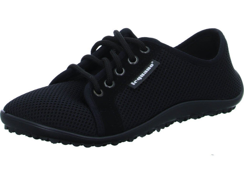 Leguano aktiv lavaschwarz, schwarze Sohle Barfußschuh