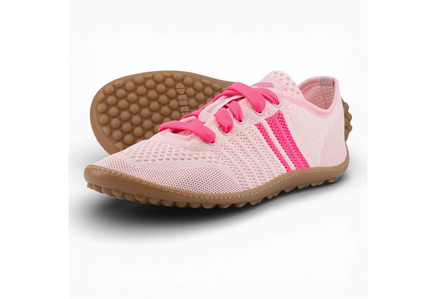 Leguano Sneaker Caribeo (flexible Sohle, pures Barfußgefühl) rose Barfußschuh