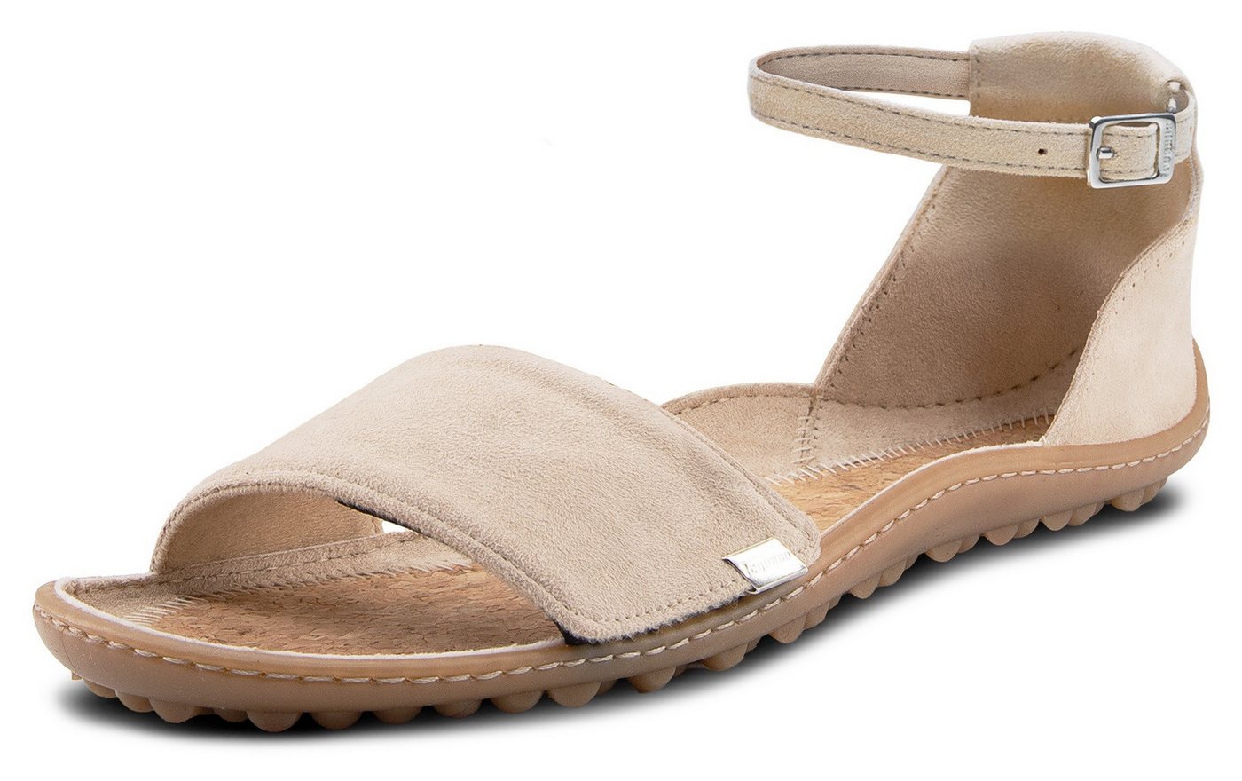 Leguano Barfußschuh Sommerschuh, Riemchensandale mit Klettverschluss