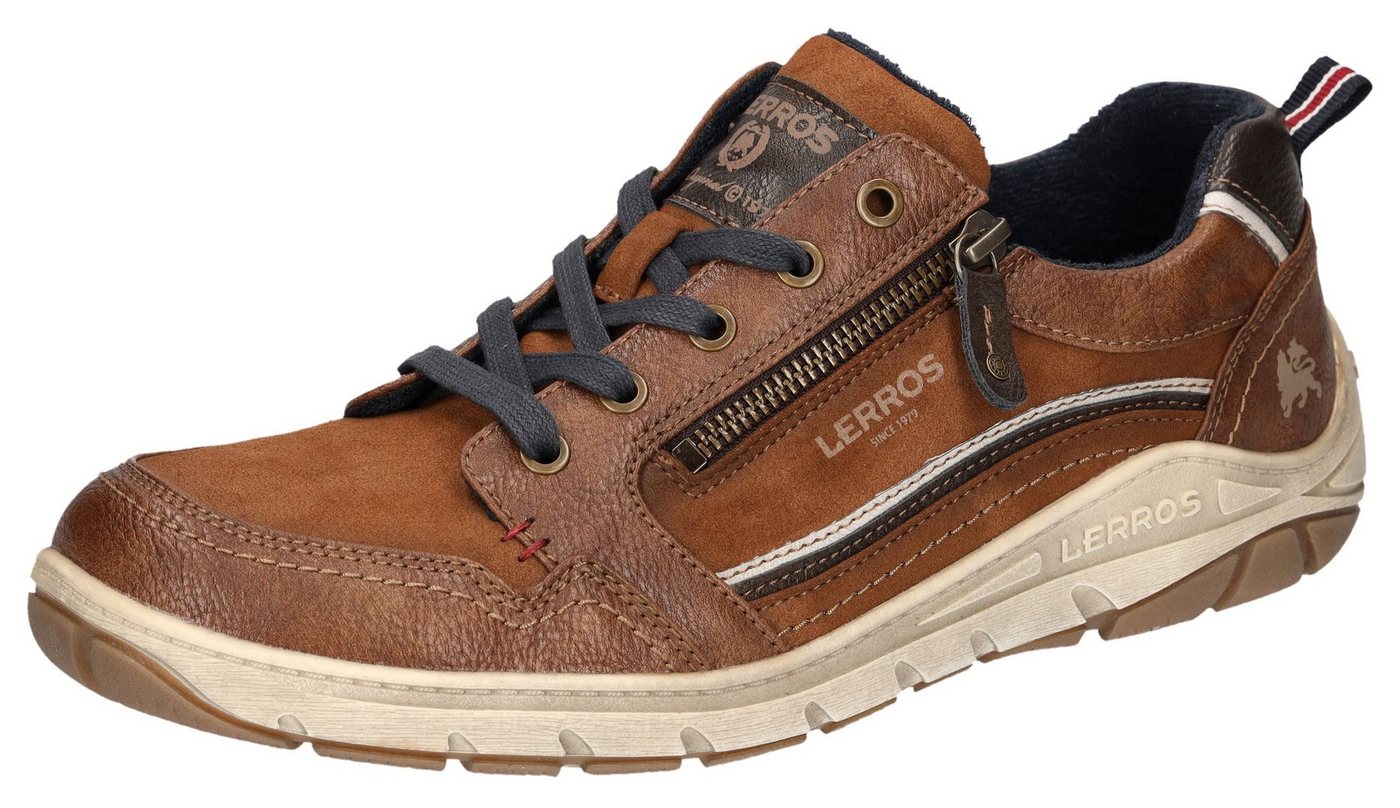 Lerros Sneaker Schnürschuh, Freizeitschuh, Halbschuh mit Reißverschluss