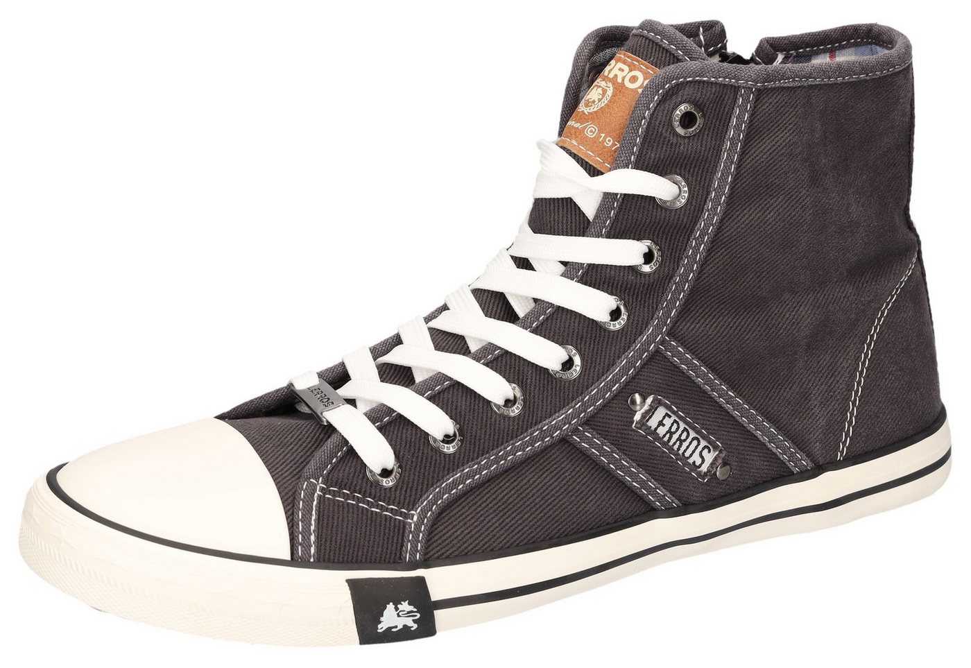 Lerros Sneakerboots High Top Sneaker, Schnürboots, Canvas-Boots mit Reißverschluss