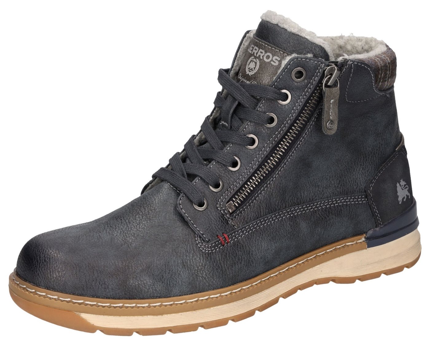 Lerros Winterboots Casual Boots, Winterboots mit Warmfutter (blau)