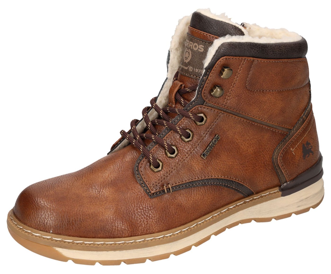 Lerros Winterboots Casual Boots, Winterboots mit Warmfutter (braun)