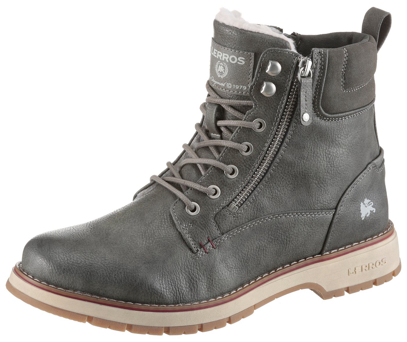 Lerros Winterboots Casual Boots, Winterboots mit Warmfutter (grau)
