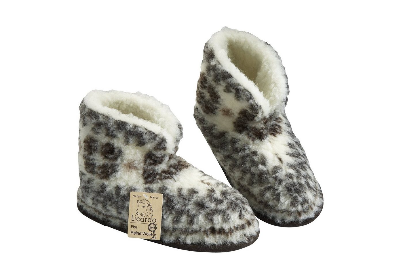 Licardo Hausschuhe Heimschuh HS 18 Wolle Malmö Hausschuh (1 Paar, 0-tlg) für warme Füße