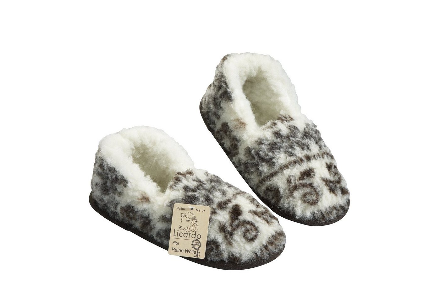 Licardo Hausschuhe Mokassin Wolle Malmö Hausschuh (1 Paar, 0-tlg) für warme Füße