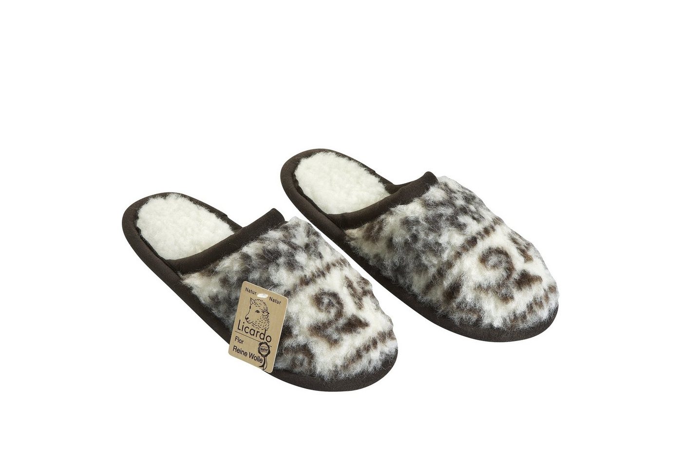 Licardo Hausschuhe Pantoffel Wolle Malmö Hausschuh (1 Paar, 0-tlg) für warme Füße