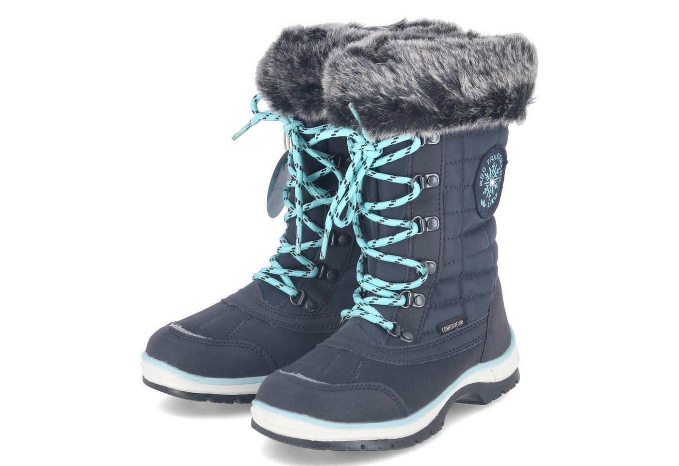 Lico 720462 Mädchen Textil & Synthetik blau Winterstiefel