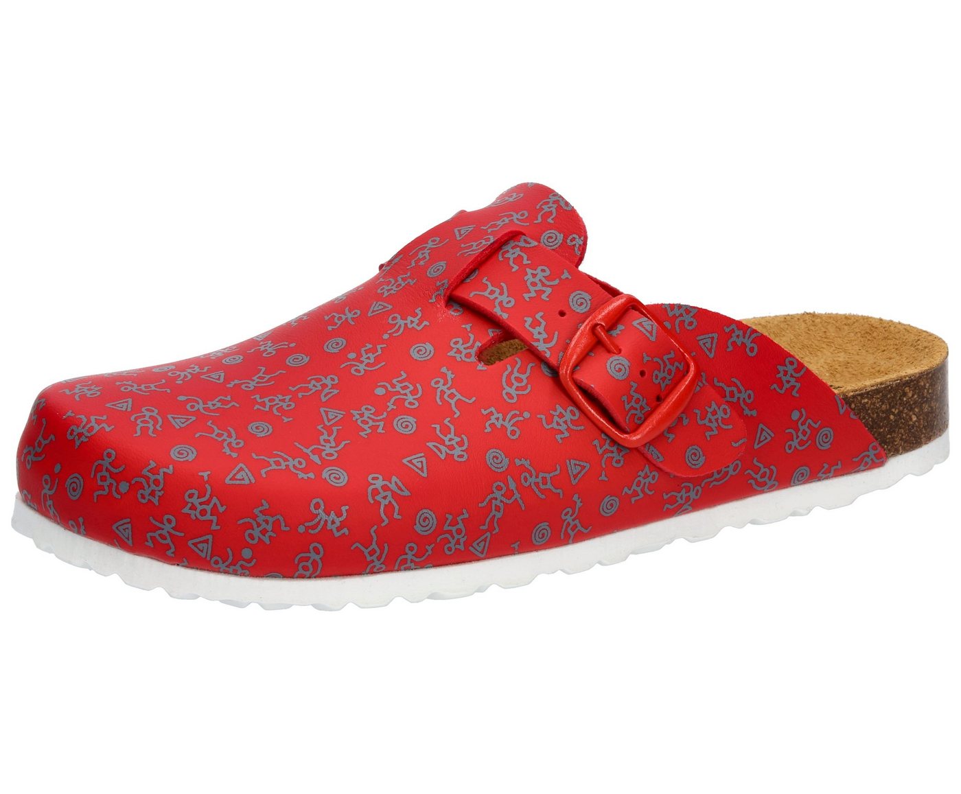 Lico Clog Bioline Clog Print Clog (grau/rot)