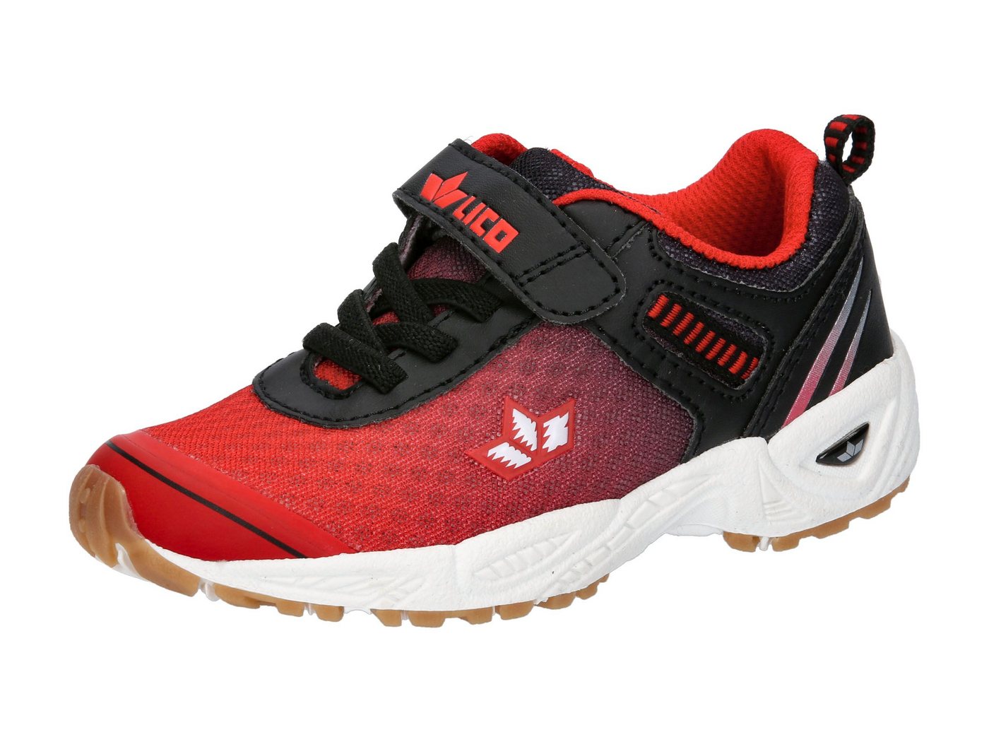 Lico Sportschuh Barney VS Hallenschuh (rot/schwarz/weiß)