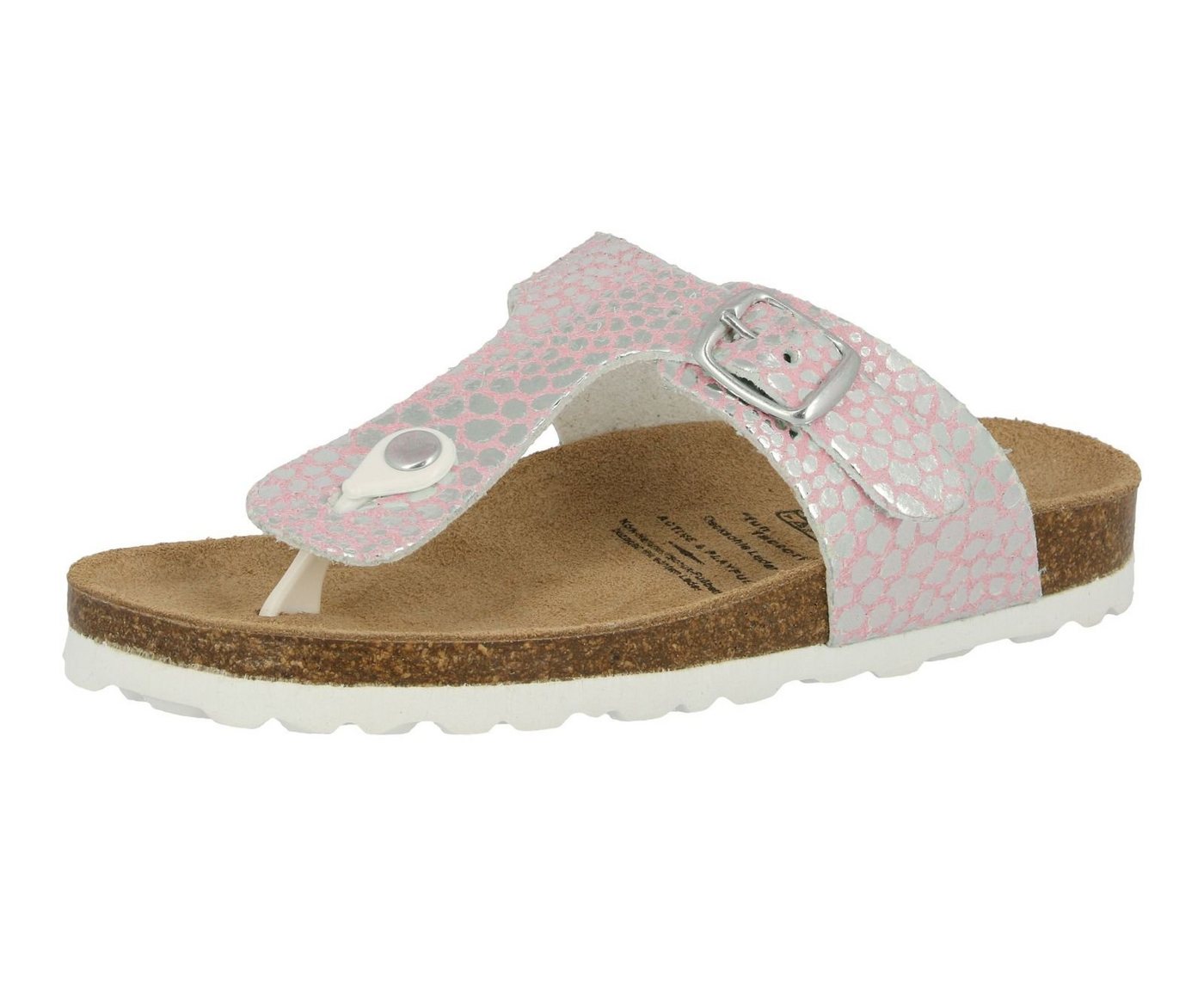 Lico Zehenstegpantolette Bioline Stone Kids Pantolette (rosa)