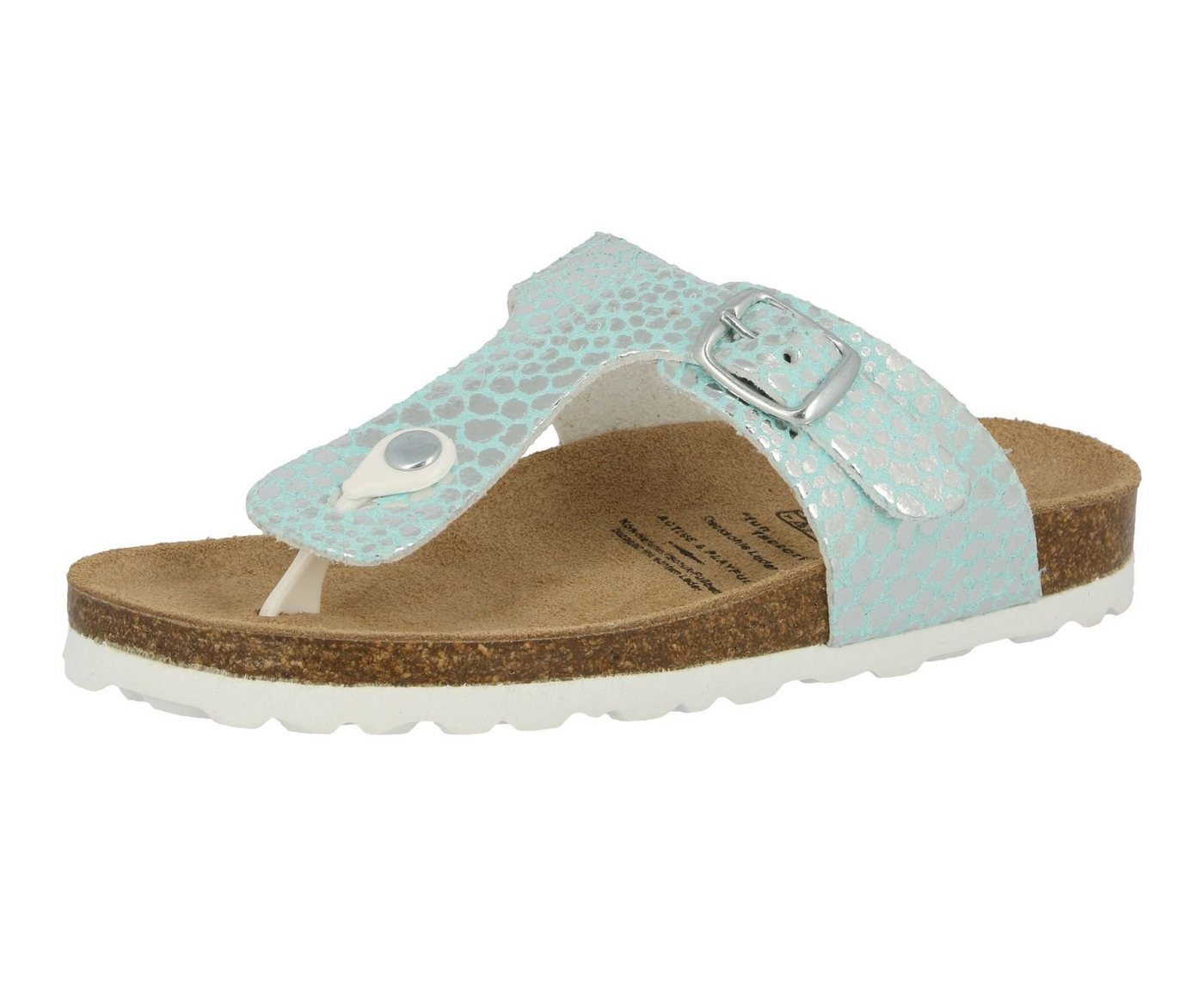 Lico Zehenstegpantolette Bioline Stone Kids Pantolette (türkis)