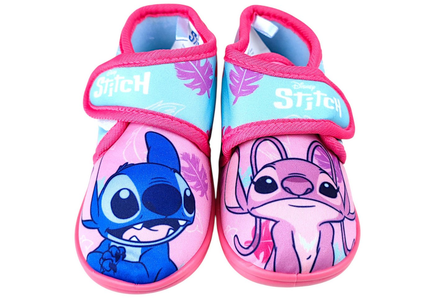 Lilo & Stitch Stitch & Angel Hausschuh Mädchen Pantoffeln mit Klettverschluss Gr. 22-27