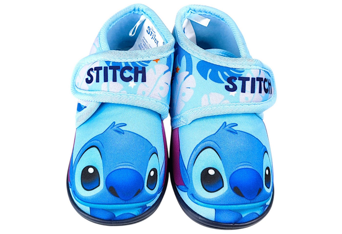 Lilo & Stitch Stitch Hausschuh Jungen Pantoffeln mit Klettverschluss Gr. 22-27