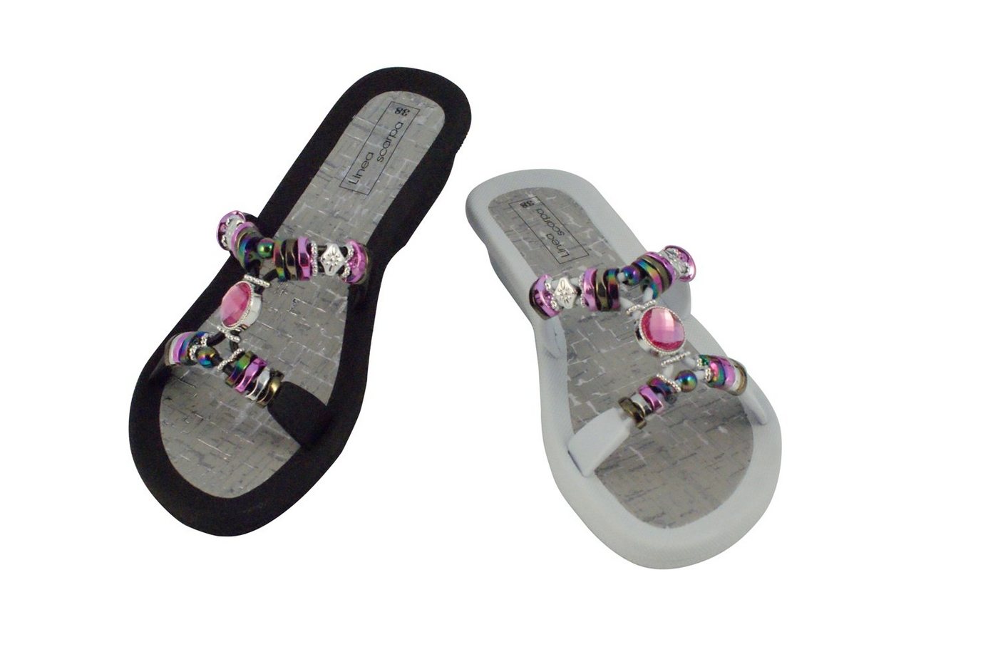 Linea Scarpa Damen modischer Badeschuh Pantolette mit Absatz Limnos Schlappen