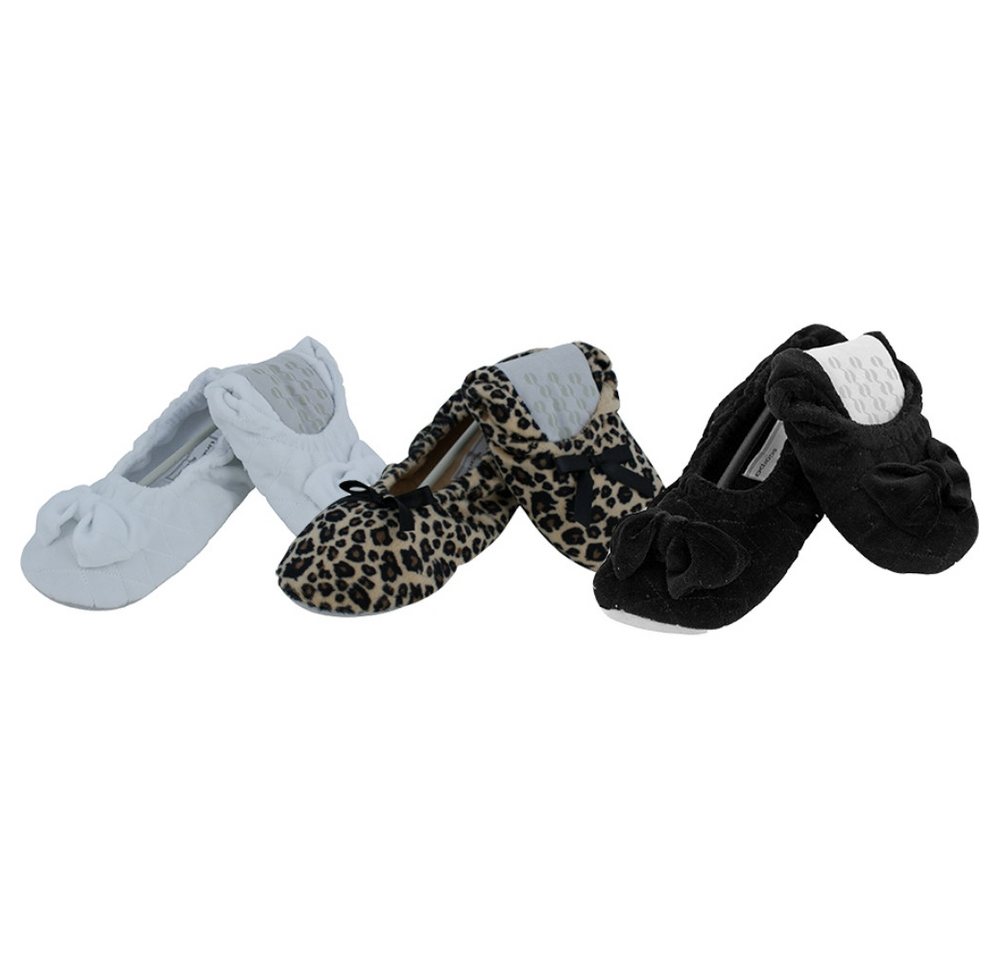 Linea Scarpa Holiday Damen Hausschuh Ballerinas Schlappen (weiß)