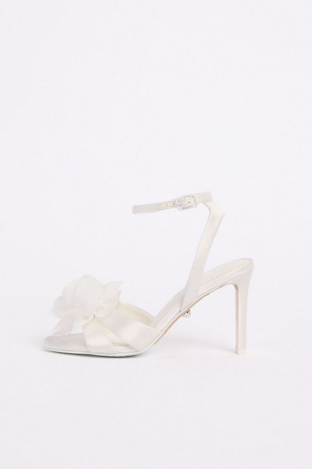 Lipsy Braut-Sandaletten aus Satin mit 3D-Blume Sandalette (1-tlg)