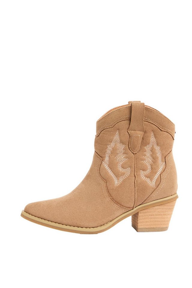 Lipsy Cowboy-Stiefeletten aus Kunstveloursleder Stiefelette (1-tlg)