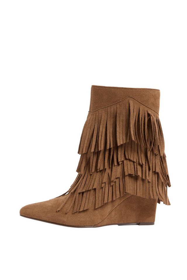 Lipsy Elegante Lipsy Stiefeletten aus Kunstveloursleder Keilstiefel (1-tlg)