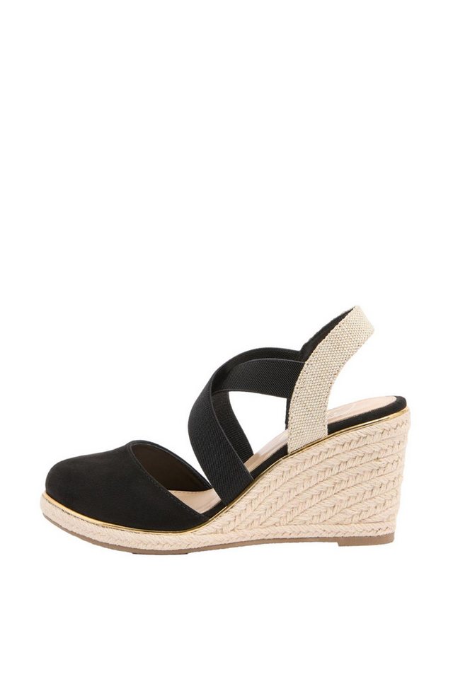 Lipsy Espadrilles, Keilabsatz, weite Passform Keilsandalette (1-tlg) (schwarz)