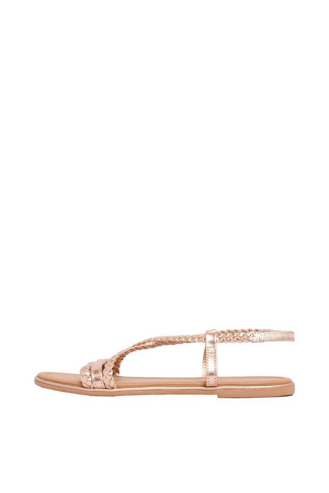 Lipsy Flache Ledersandalen in Flechtoptik Sandale (1-tlg)