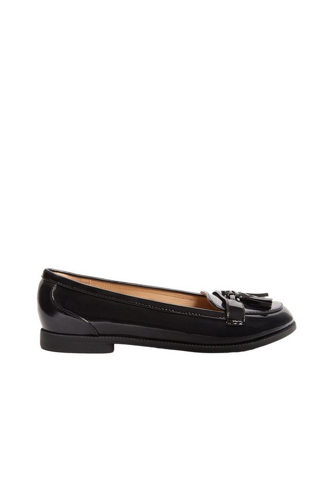 Lipsy Flache Loafer in Lackoptik mit Quasten Loafer (1-tlg)