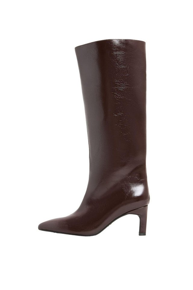 Lipsy Kniehohe Lederstiefel mit Absatz, weit Stiefel (1-tlg)