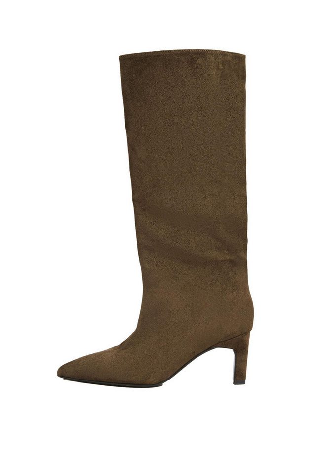 Lipsy Kniehohe Lederstiefel mit Kitten-Heel-Absatz Stiefel (1-tlg) (grün)