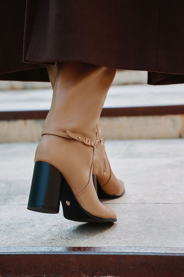 Lipsy Kunstleder-Stiefel mit mittlerem Blockabsatz Stiefel (1-tlg)