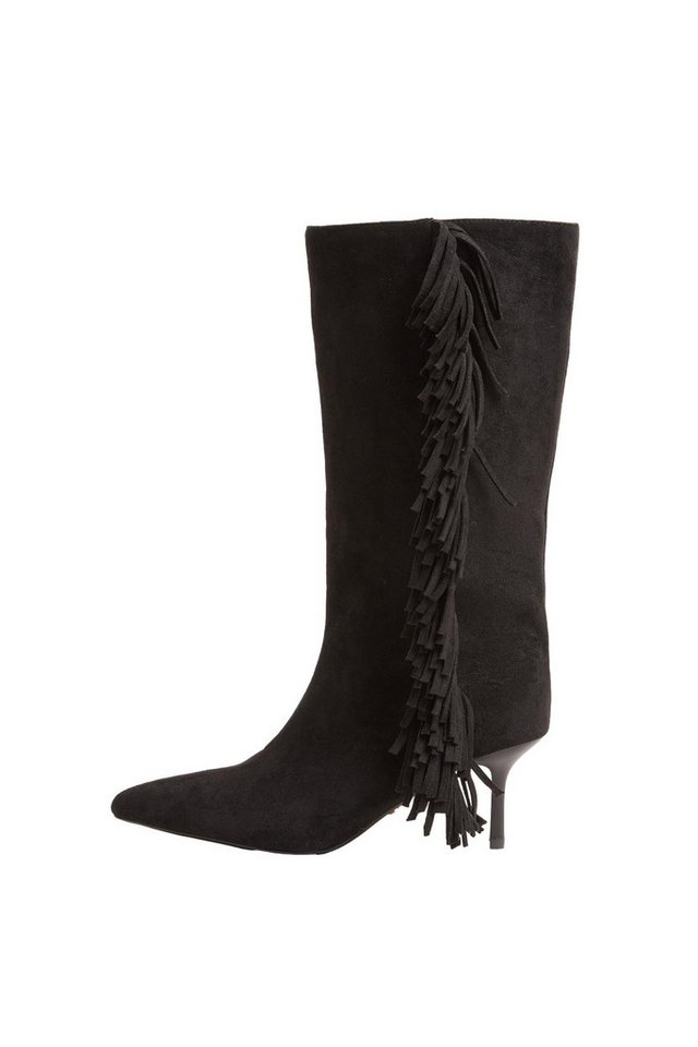 Lipsy Mittelhohe Stiefel mit Fransen Stiefel (1-tlg)
