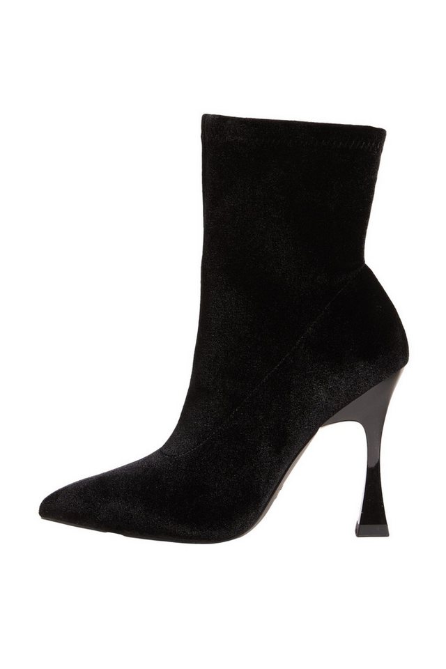 Lipsy Samtige Party-Sockenstiefel mit hohem Absatz High-Heel-Stiefel (1-tlg)