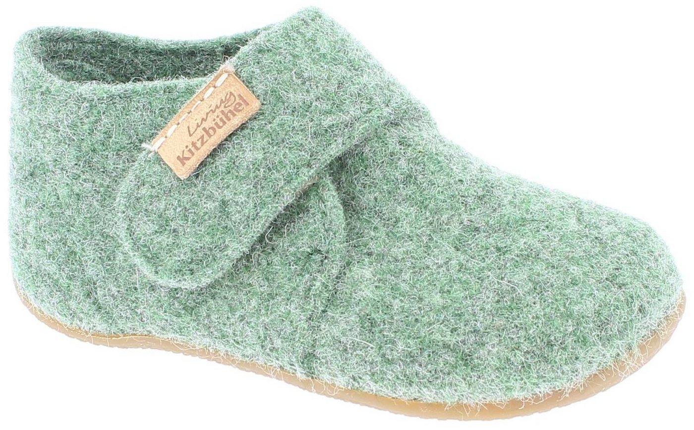 Living Kitzbühel Babyklettschuh Filz unifarben Forest Slipper