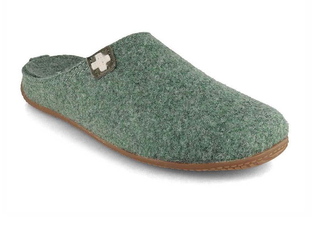 Living Kitzbühel Filz Pantoffel Gipfelkreuz forest, Wechselfußbett Hausschuh federleichte, luftige Konzeption