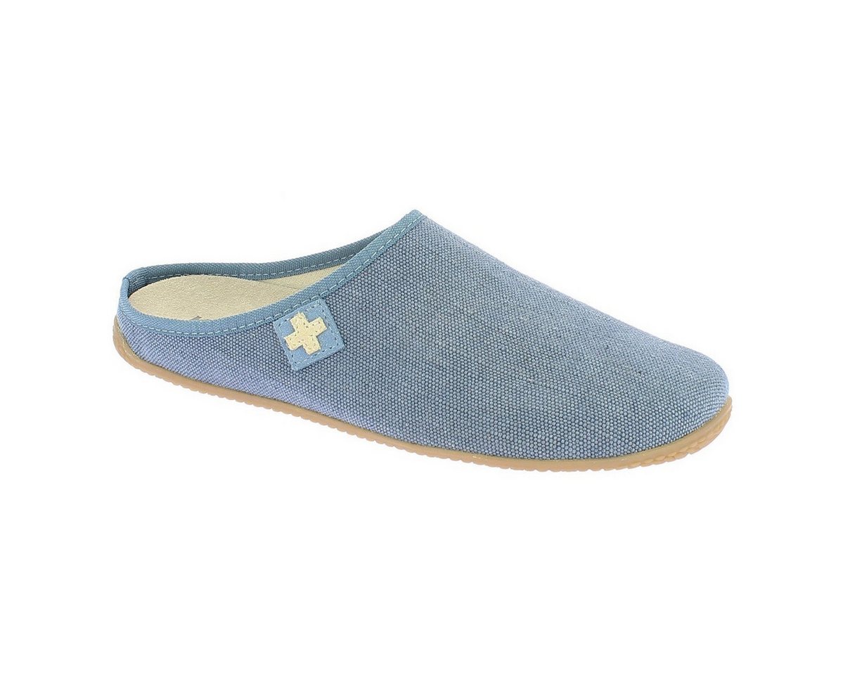 Living Kitzbühel Filzpantoffel (Baumwolle) Kreuz jeansblau Herren Hausschuh