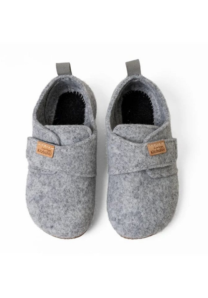 Living Kitzbühel Franzi Filz Unifarben Kids hellgrau Kleinkinder (23-30) Hausschuh