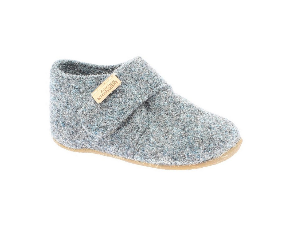 Living Kitzbühel Klettschuh Filz (Wolle) Unifarben grau Kleinkinder (20-26) Hausschuh