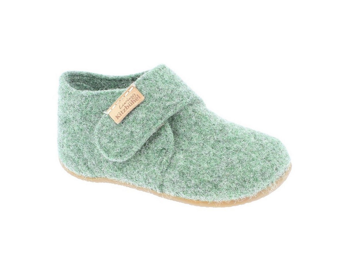 Living Kitzbühel Klettschuh Filz (Wolle) Unifarben grün Kleinkinder (23-26) Hausschuh