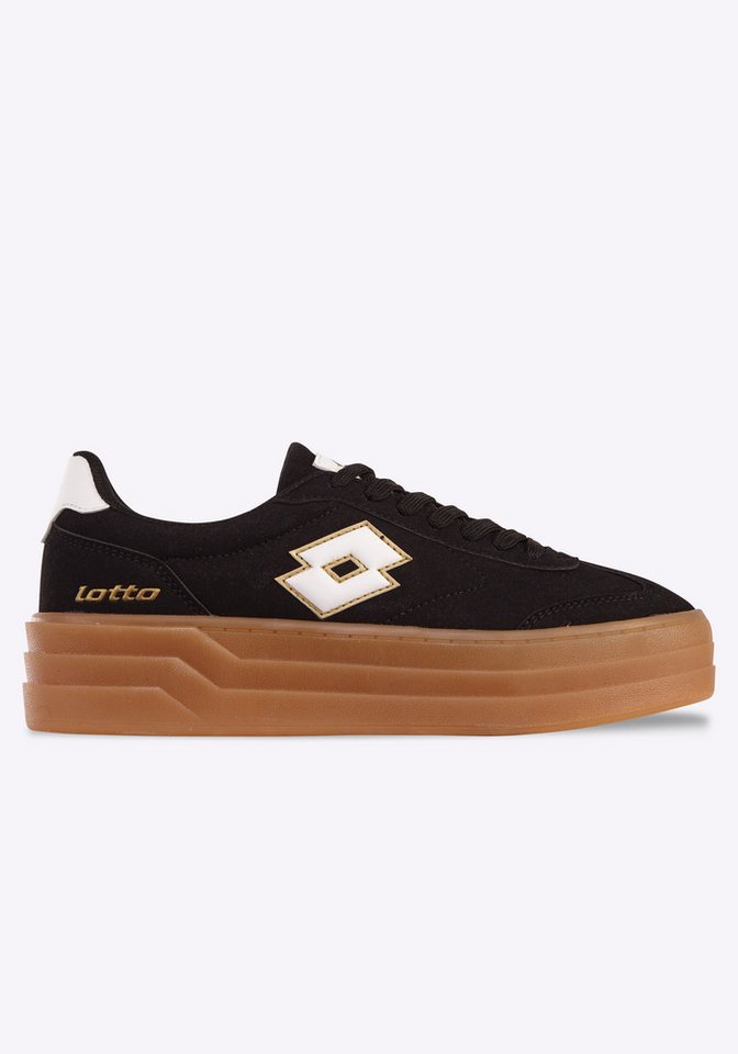 Lotto Plateausneaker - mit gepolsterter Schaftkante (schwarz/weiß)