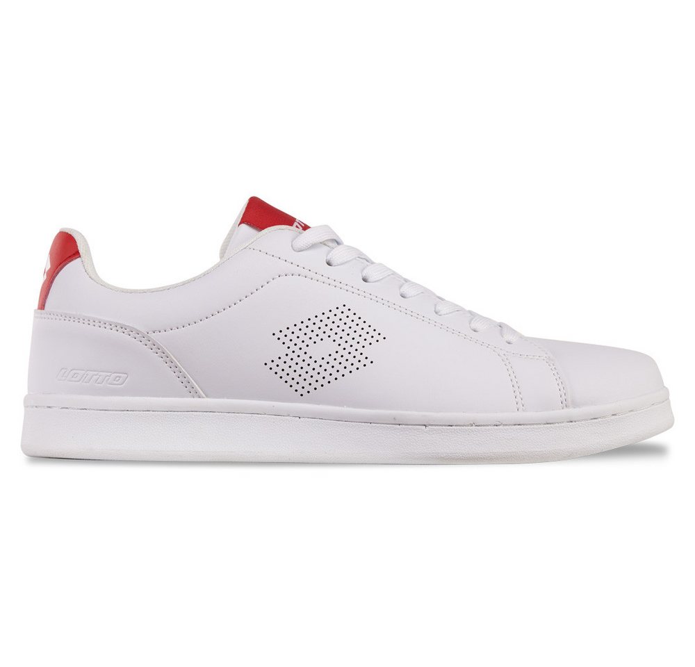 Lotto Sneaker - in sportivem Retro Tennis Design (weiß/rot)