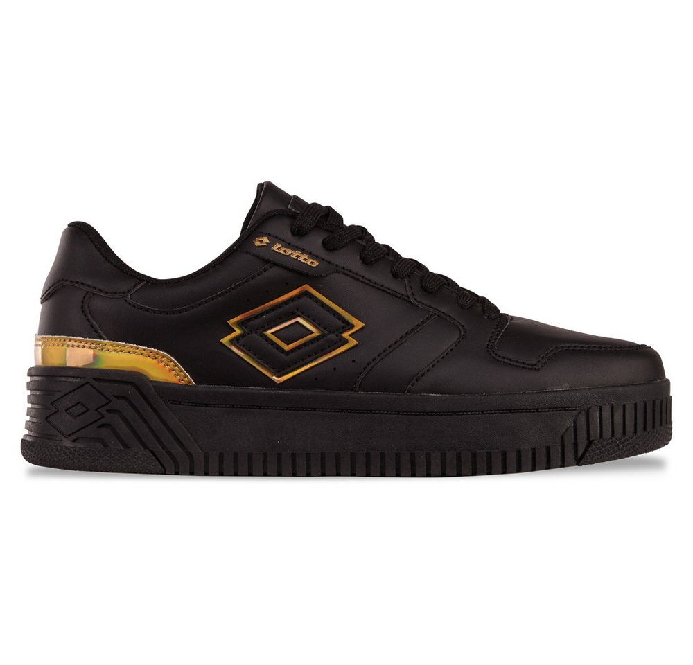 Lotto Sneaker - mit modisch schimmernden Details (schwarz/gold)