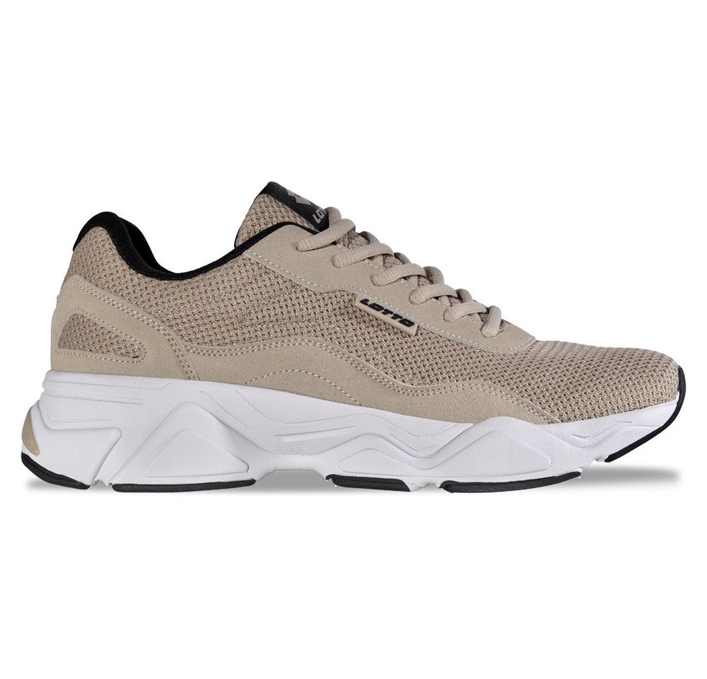 Lotto Sneaker - mit voluminöser Mittelsohle für Dämpfung & Leichtigkeit (beige/schwarz)