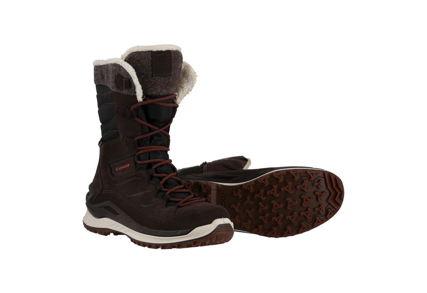 Lowa Barina EVO GTX (Veloursleder, wasserdicht) dunkelbraun/kastanie Damen Winterstiefel