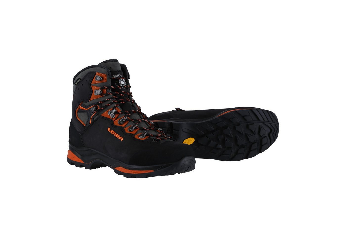 Lowa Camino Evo GTX (Trekking, Nubukleder, wasserdicht) 2024 schwarz/orange Wanderschuh