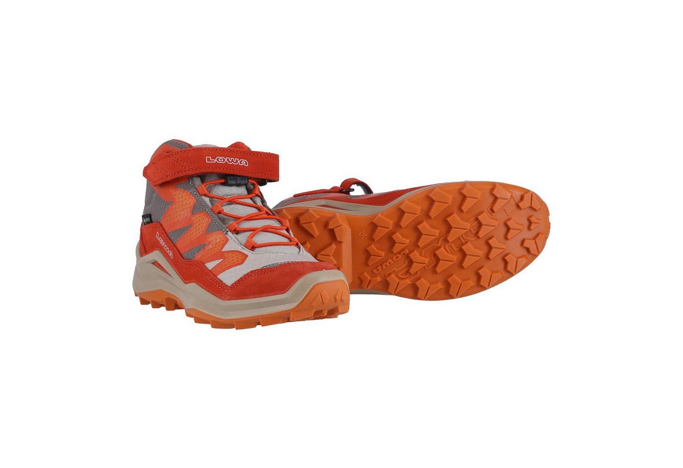 Lowa Maddox Pro Mid GTX Velcro Junior (Textil/Veloursleder) Wanderschuh (beige)