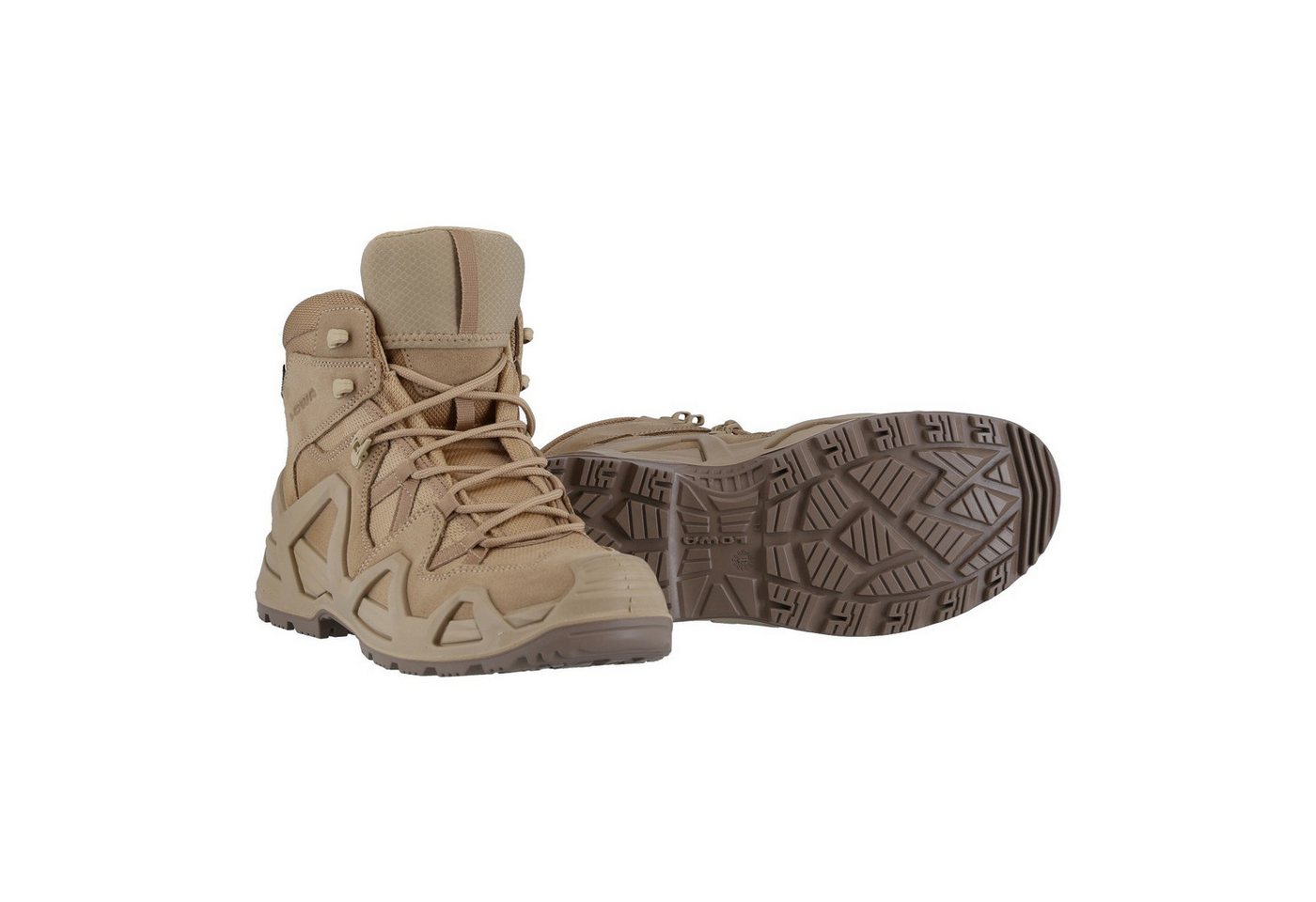 Lowa Military-Stiefel Arbeitsschuhe Zephyr MK2 GTX MID (Veloursleder) Wanderschuh (beige)